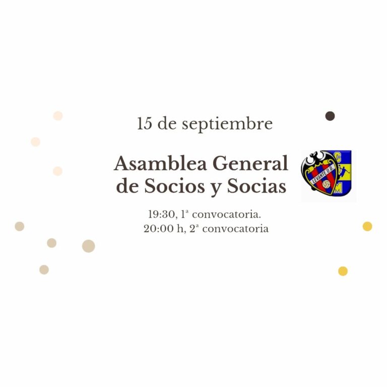 Convocatoria de Asamblea General de Socios y Socias
